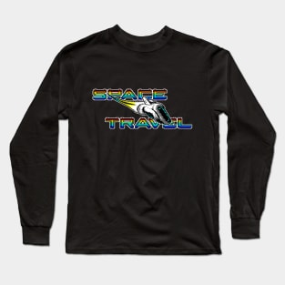 Spaceship planets 8 bit Long Sleeve T-Shirt